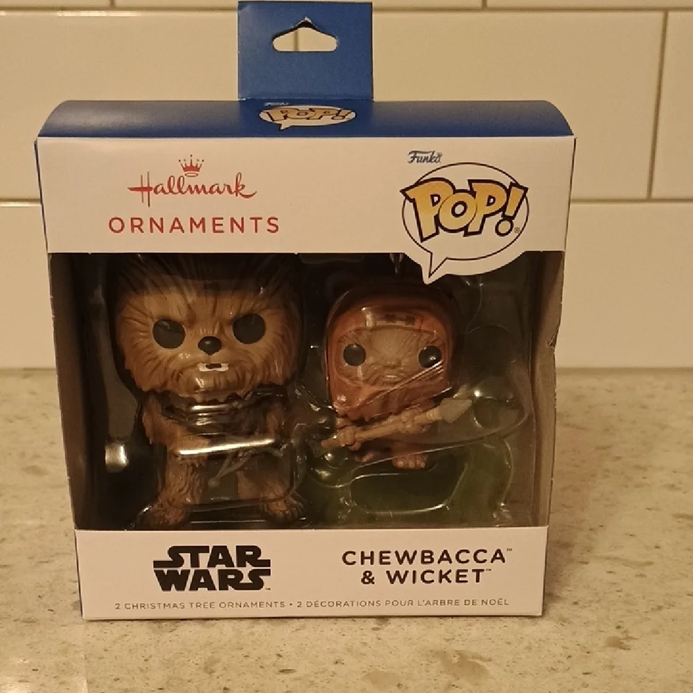 Hallmark Funko Pop Star Wars Chewbacca & Wicket Ornament